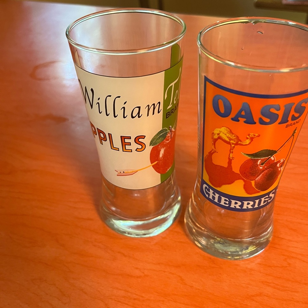 Set of 2 Rare Vintage highball glasses